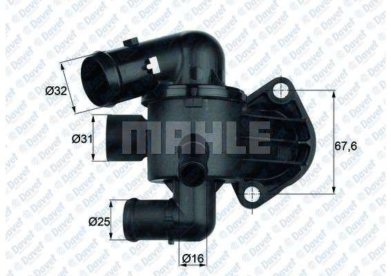 MAHLE TI3387 Termostat (87c) Passat 2.0 Tdi 140-170 Ps Scirocco